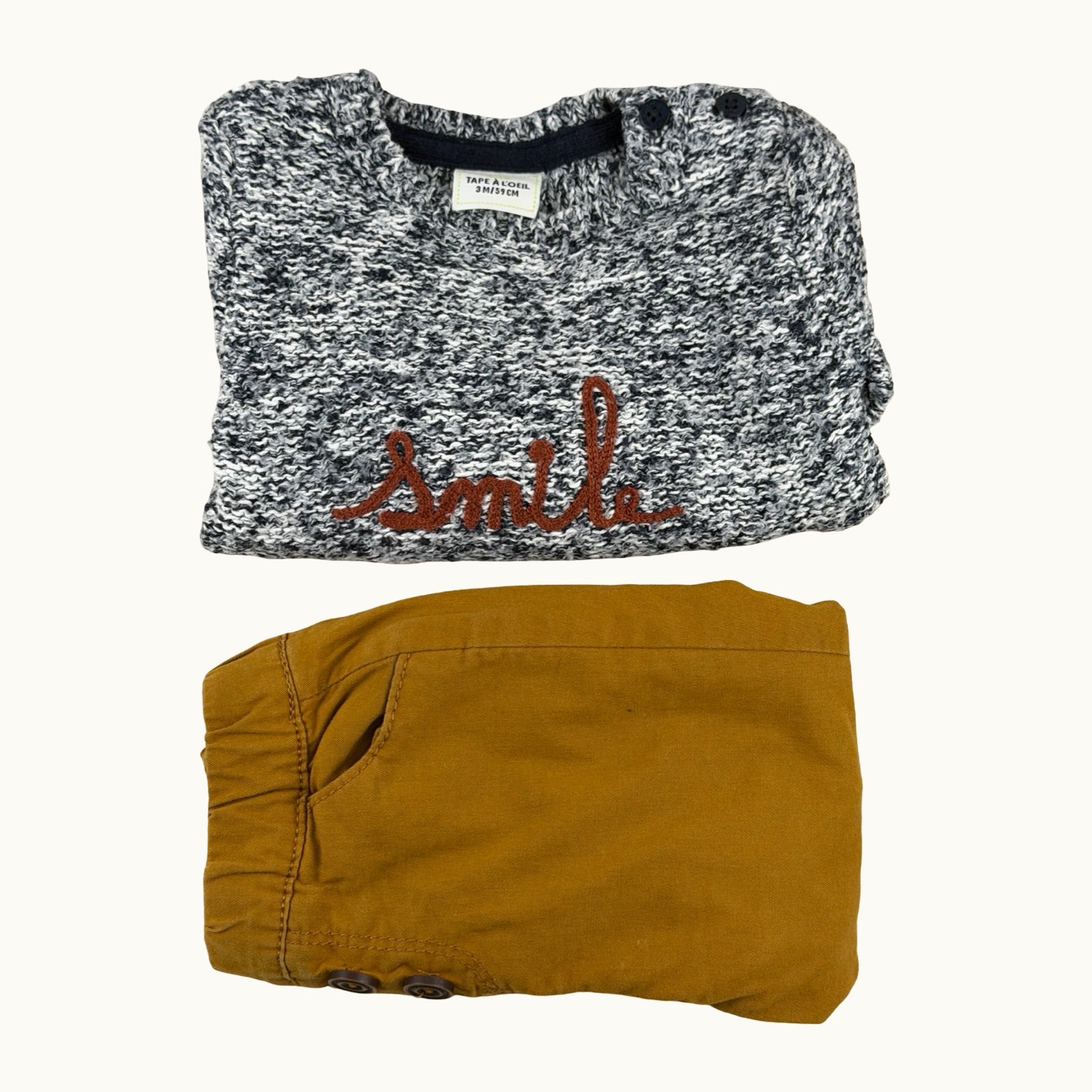 Ensemble pull et pantalon TAO - 3 mois