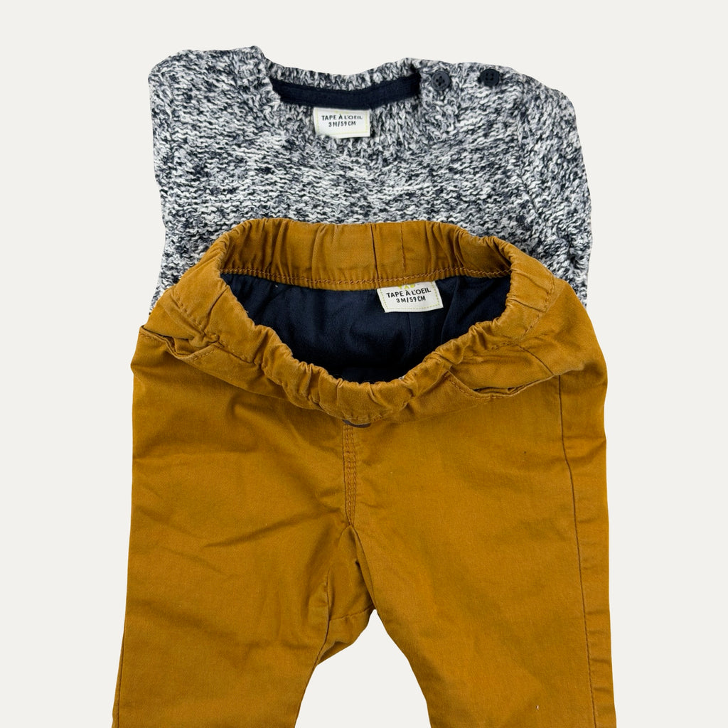 Ensemble pull et pantalon TAO - 3 mois