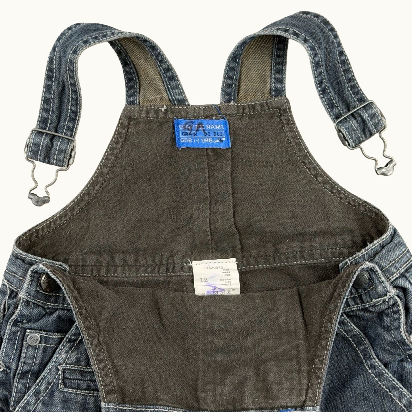 Salopette en jean vintage - 12 mois