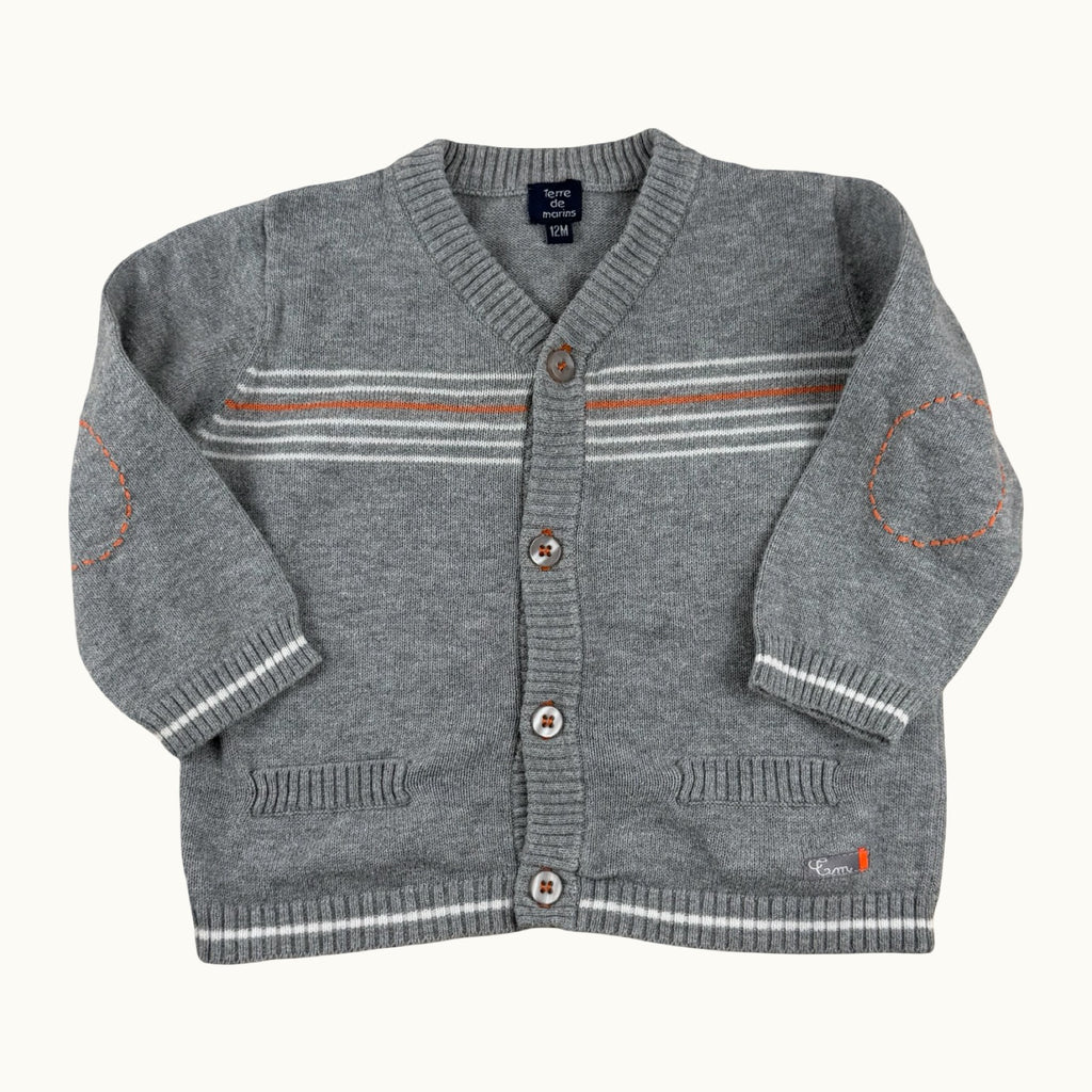 Gilet tricot rayé Terre de Marins - 12 mois