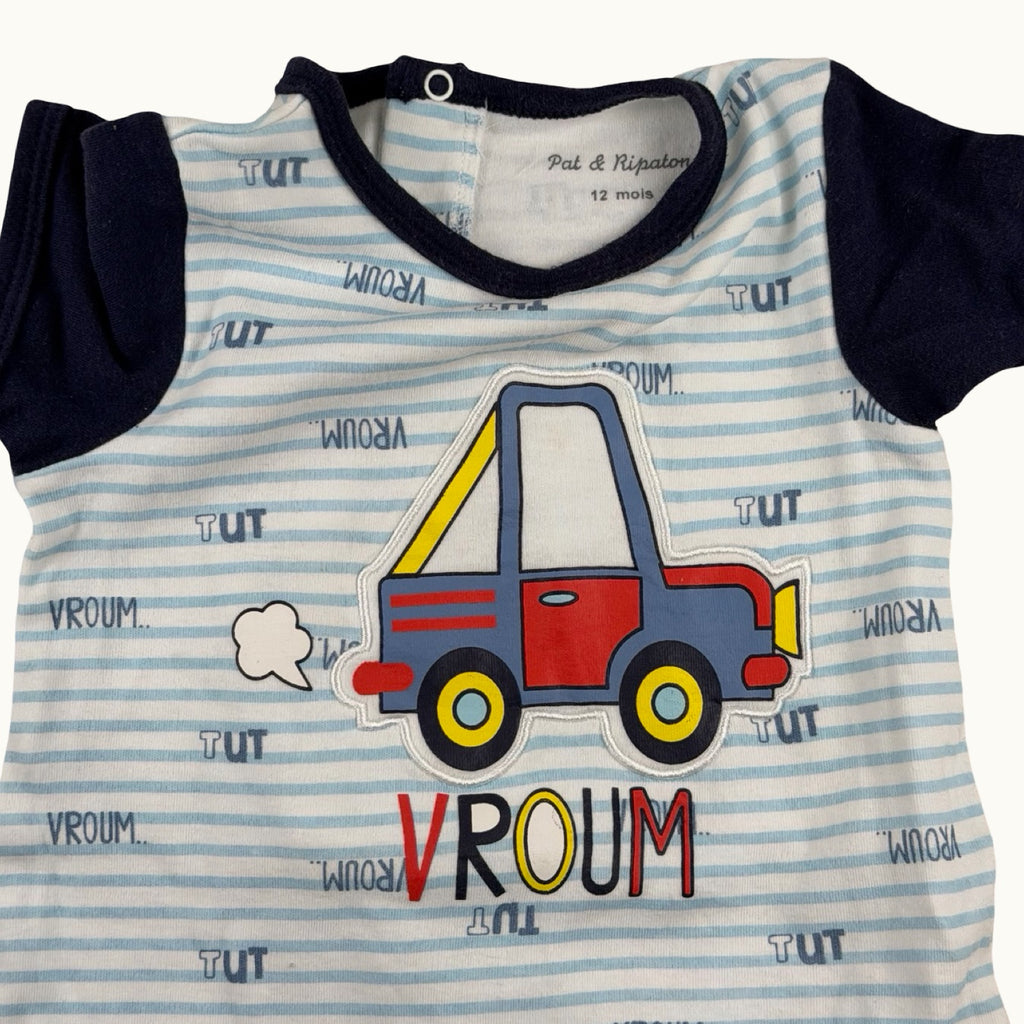 Combishort "vroum" - 12 mois