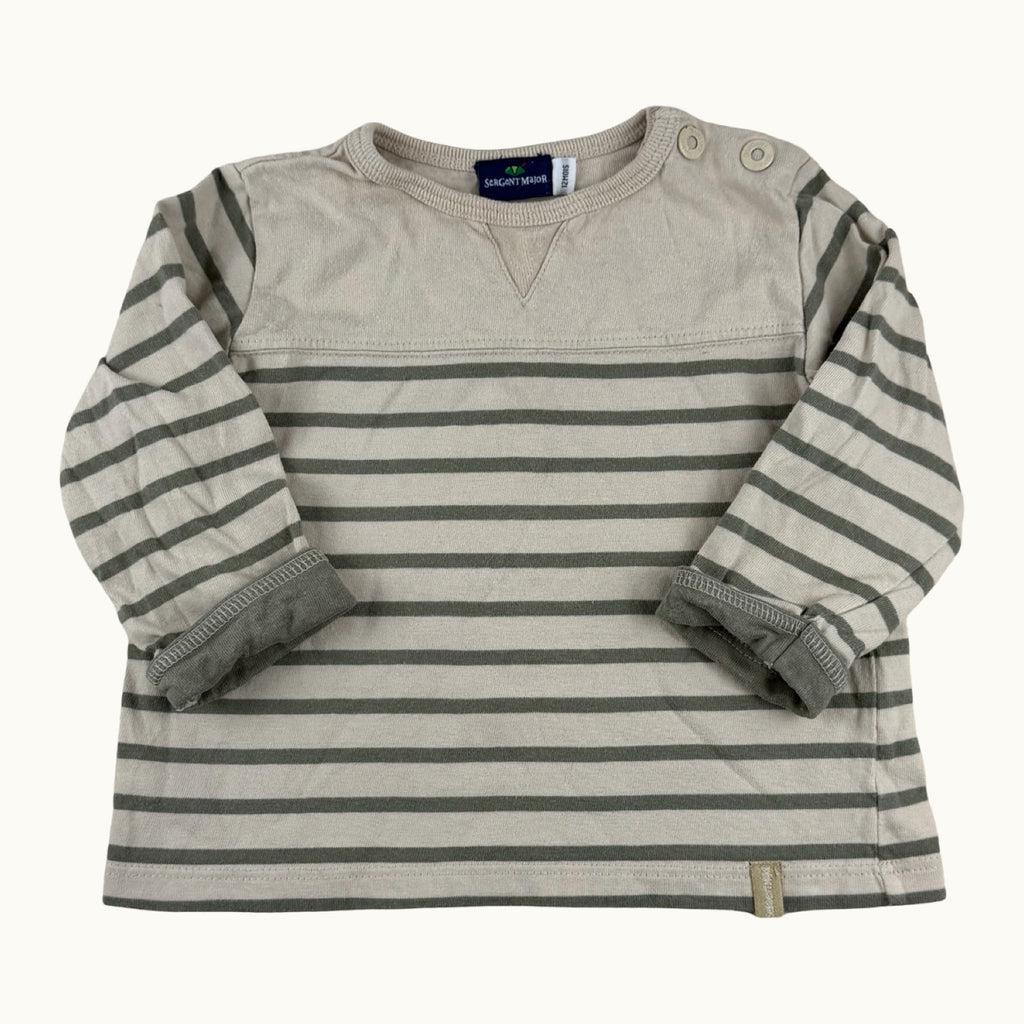 T-shirt manches longues rayé Sergent Major - 12 mois