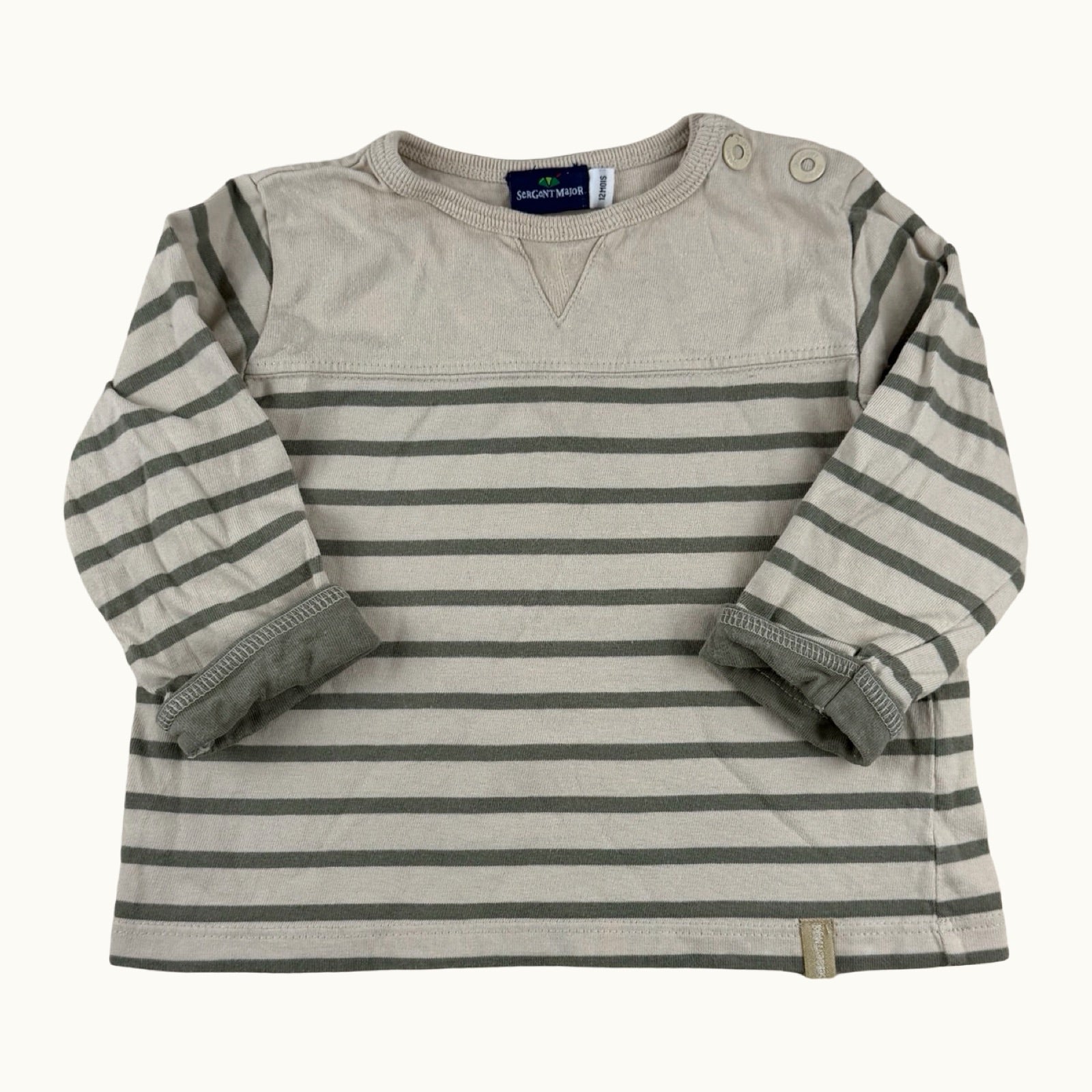 T-shirt manches longues rayé Sergent Major - 12 mois