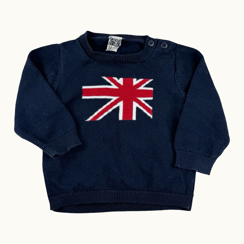 Pull en maille drapeau TAO - 12 mois