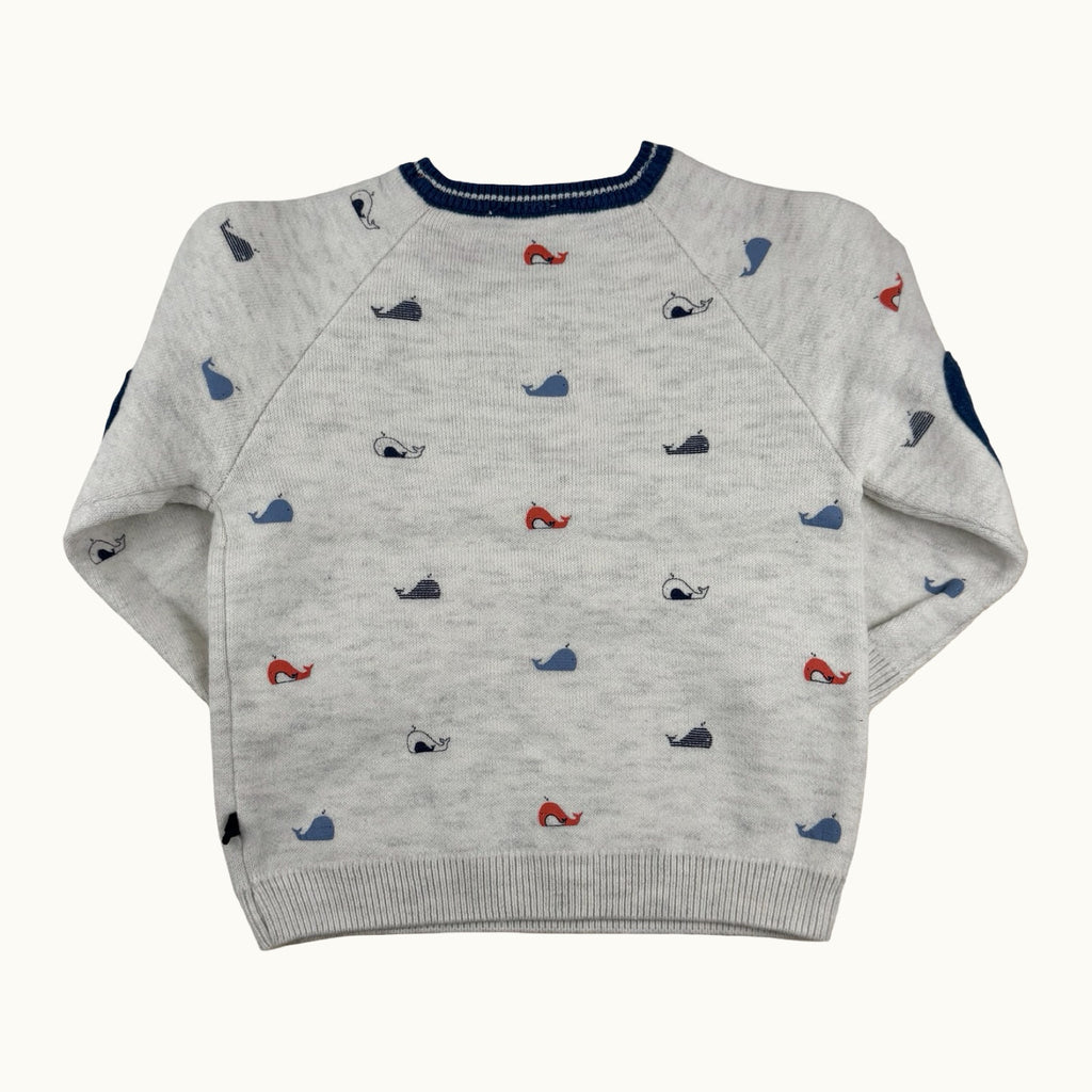 Pull imprimé baleines Obaïbi - 12 mois