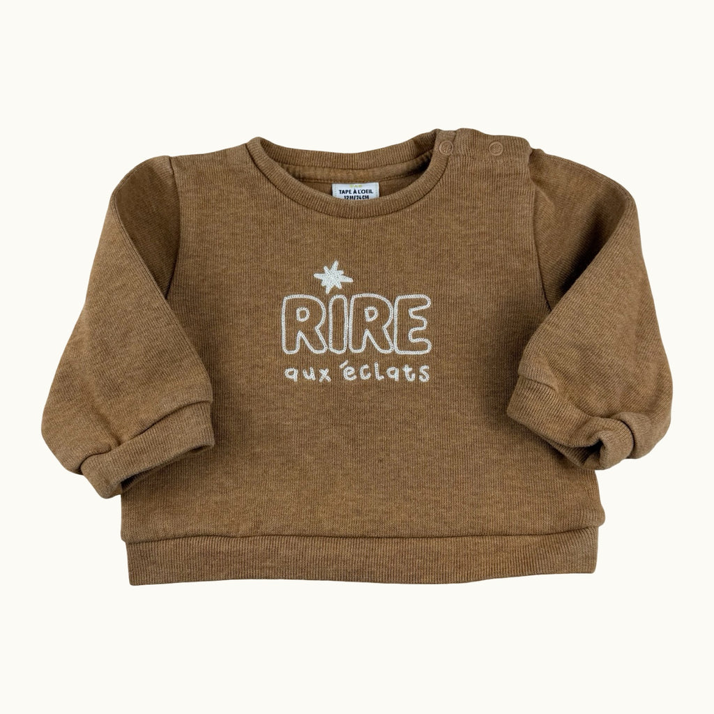 Pull "rire aux éclats" TAO - 12 mois