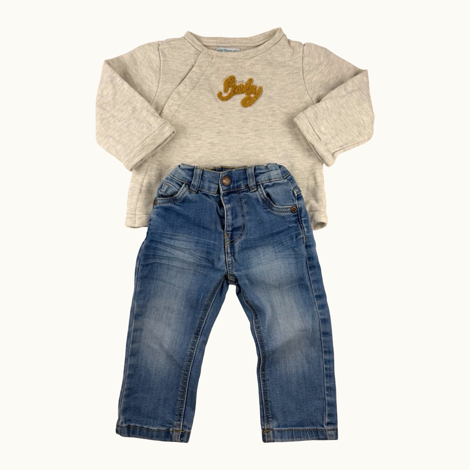 Ensemble pull et jean Vertabudet - 12 mois