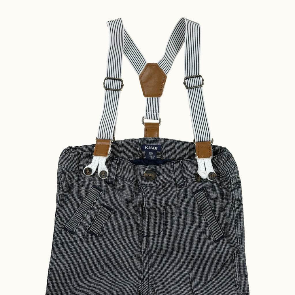 Pantalon avec bretelles amovibles - 12 mois