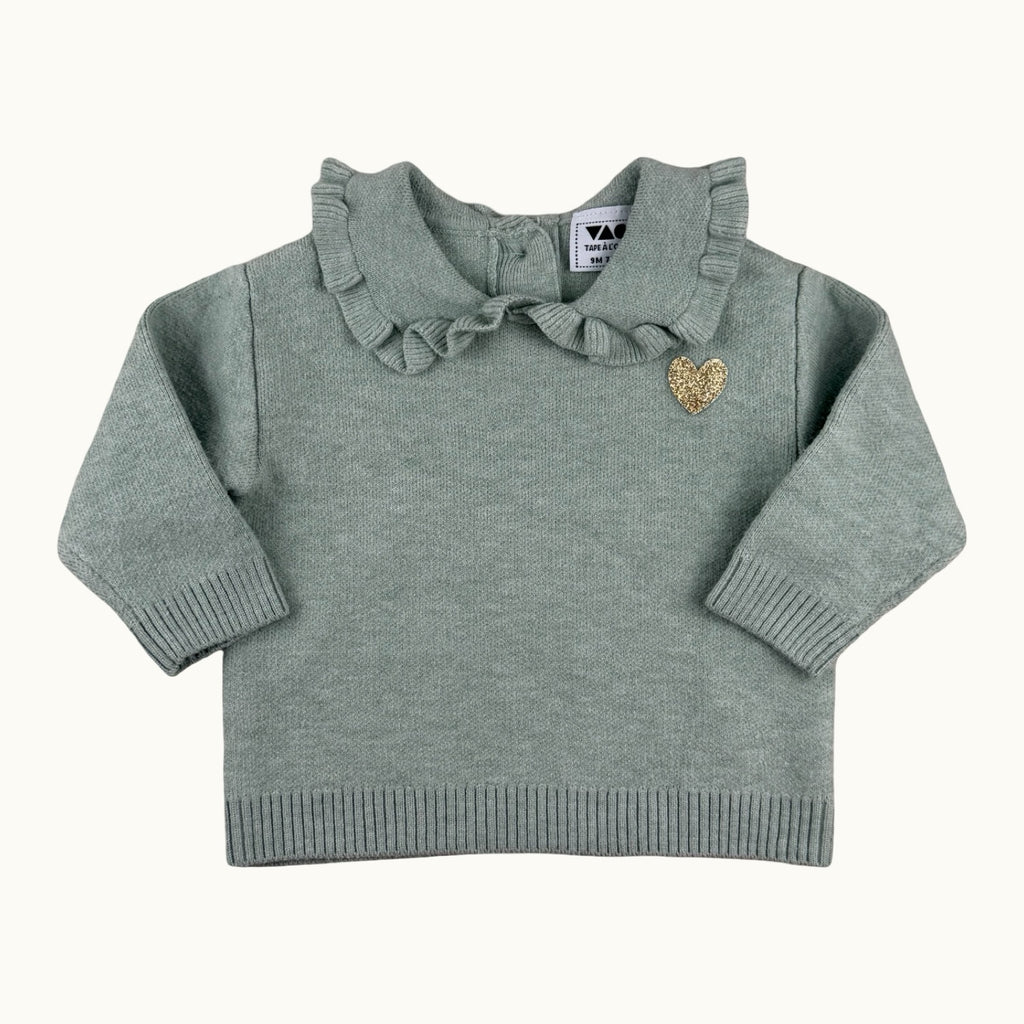 Pull en maille avec col claudine TAO - 9 mois