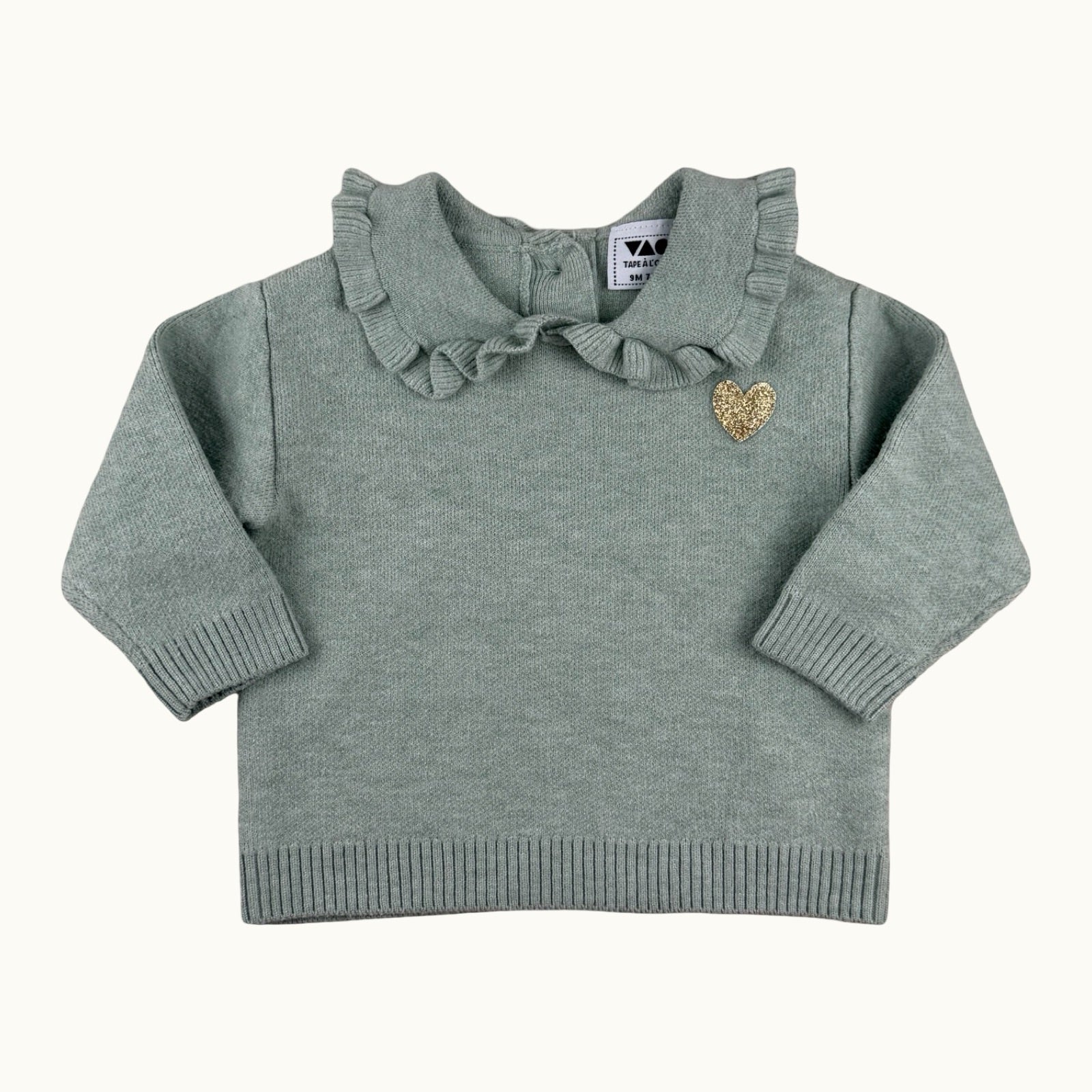 Pull en maille avec col claudine TAO - 9 mois