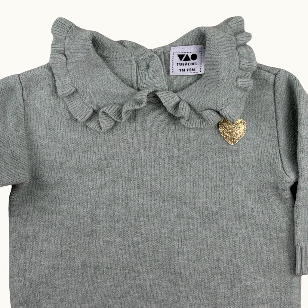 Pull en maille avec col claudine TAO - 9 mois