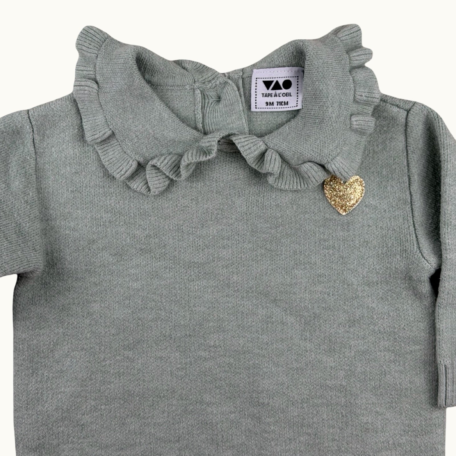 Pull en maille avec col claudine TAO - 9 mois
