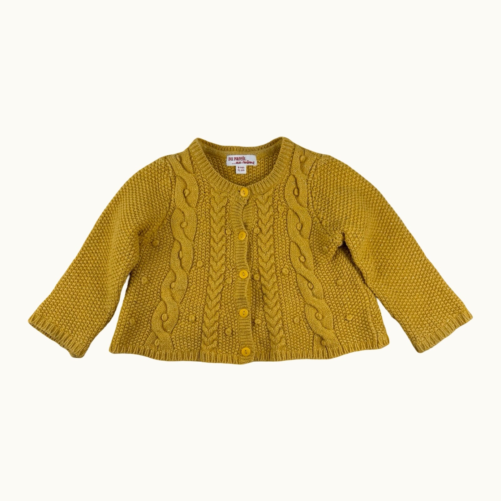 Gilet tricot torsadé DPAM - 9 mois
