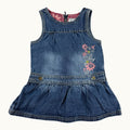 Robe en jean fleurie - 9 mois