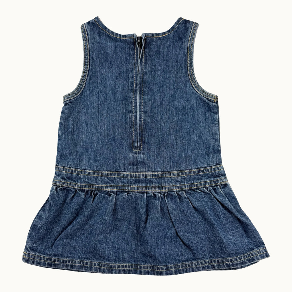 Robe en jean fleurie - 9 mois