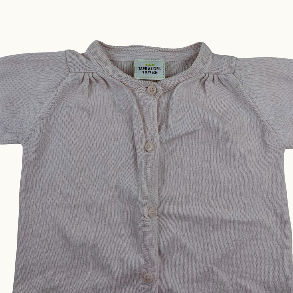 Gilet rose pâle TAO - 9 mois