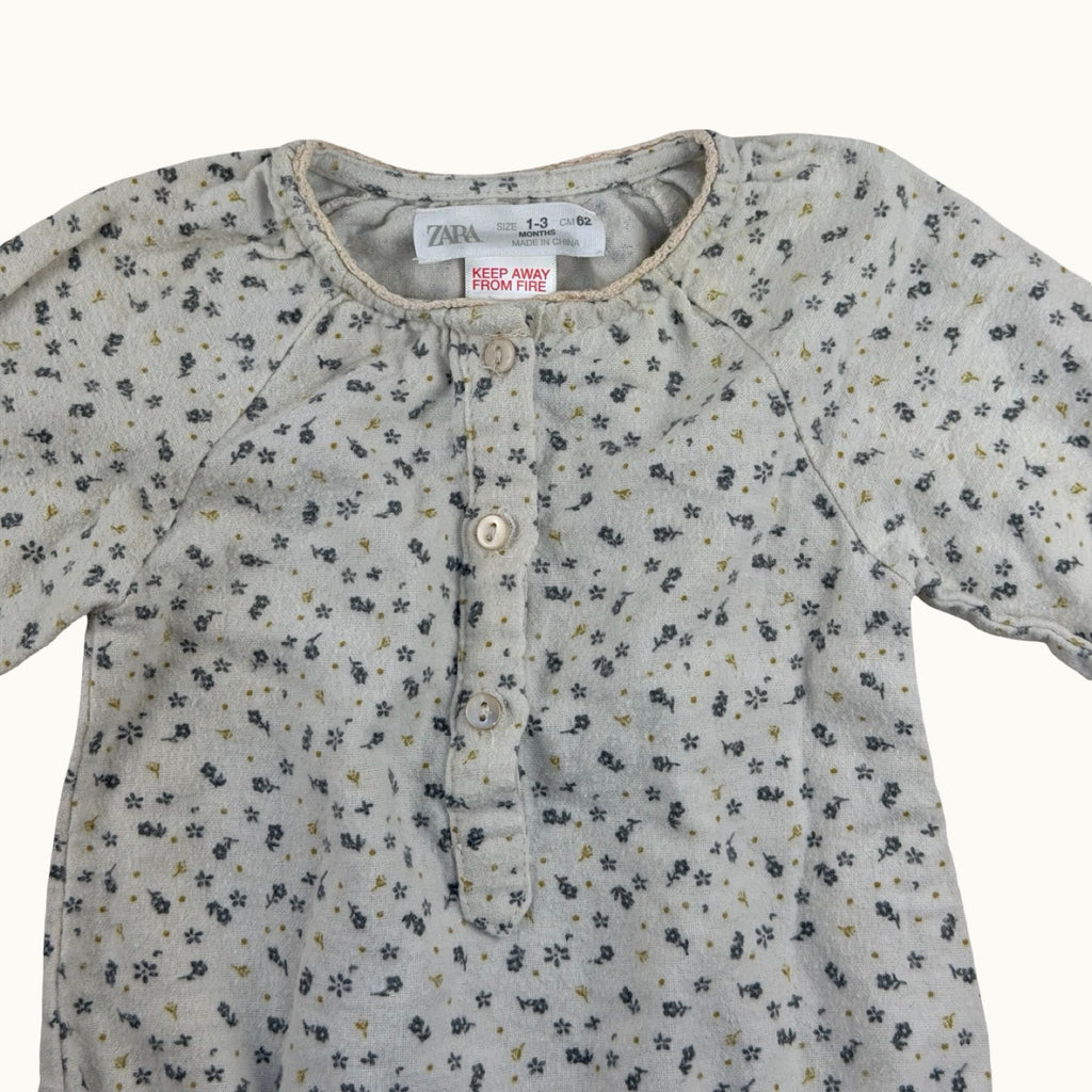 Barboteuse fleurie Zara - 3 mois