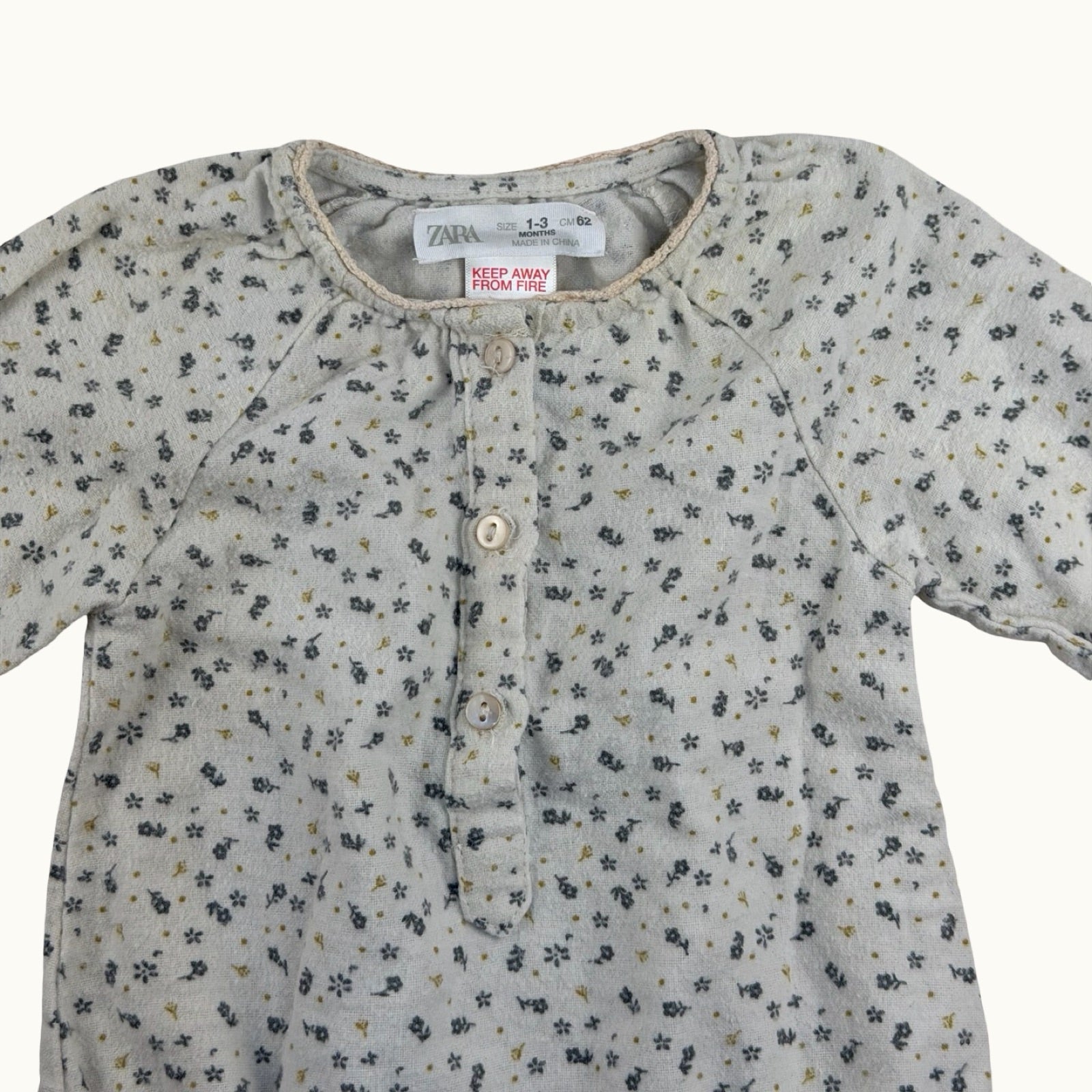 Barboteuse fleurie Zara - 3 mois