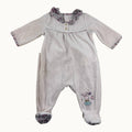Pyjama en velours avec col fleuri Sergent Major - 1 mois
