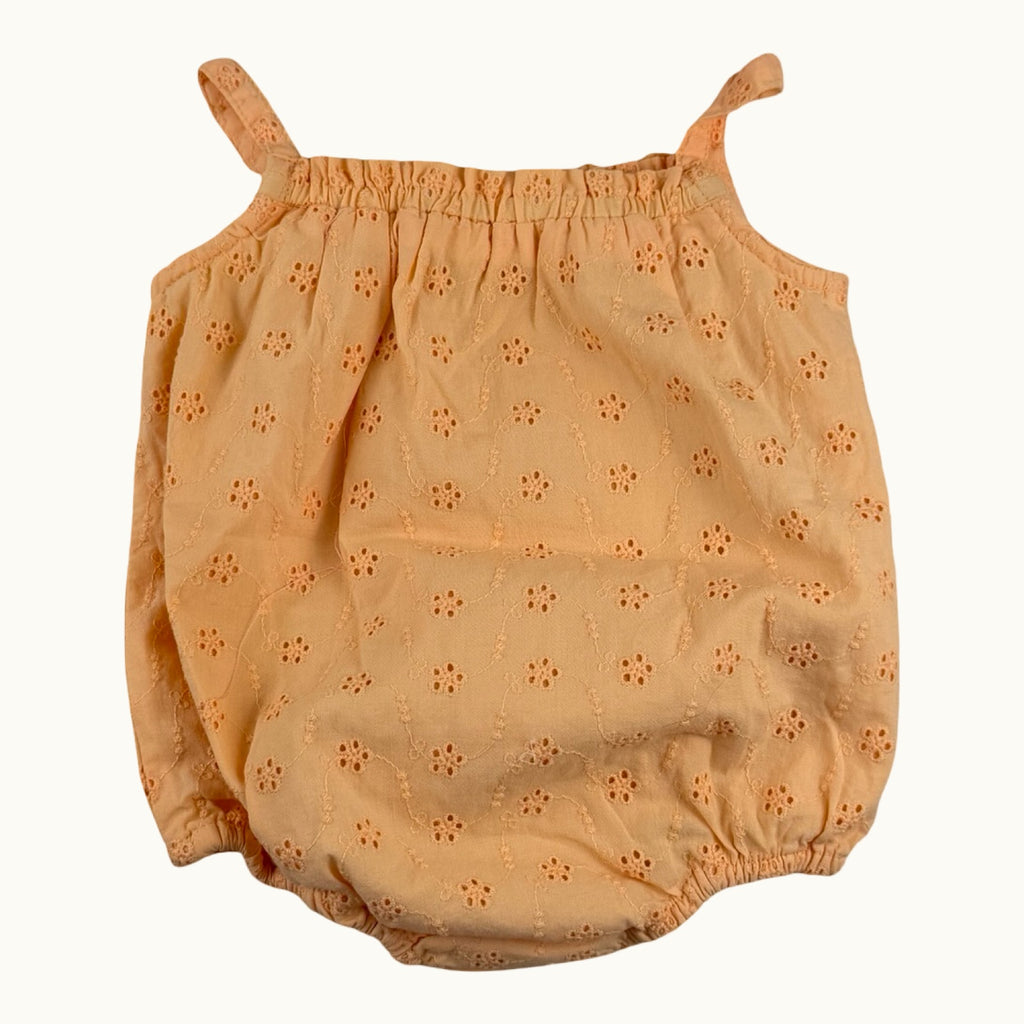 Barboteuse en broderie anglaise - 0 mois