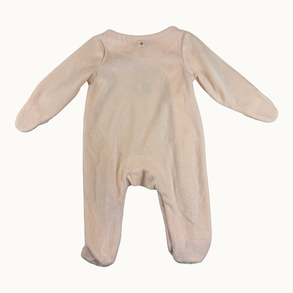 Pyjama velours lapins Orchestra - 1 mois