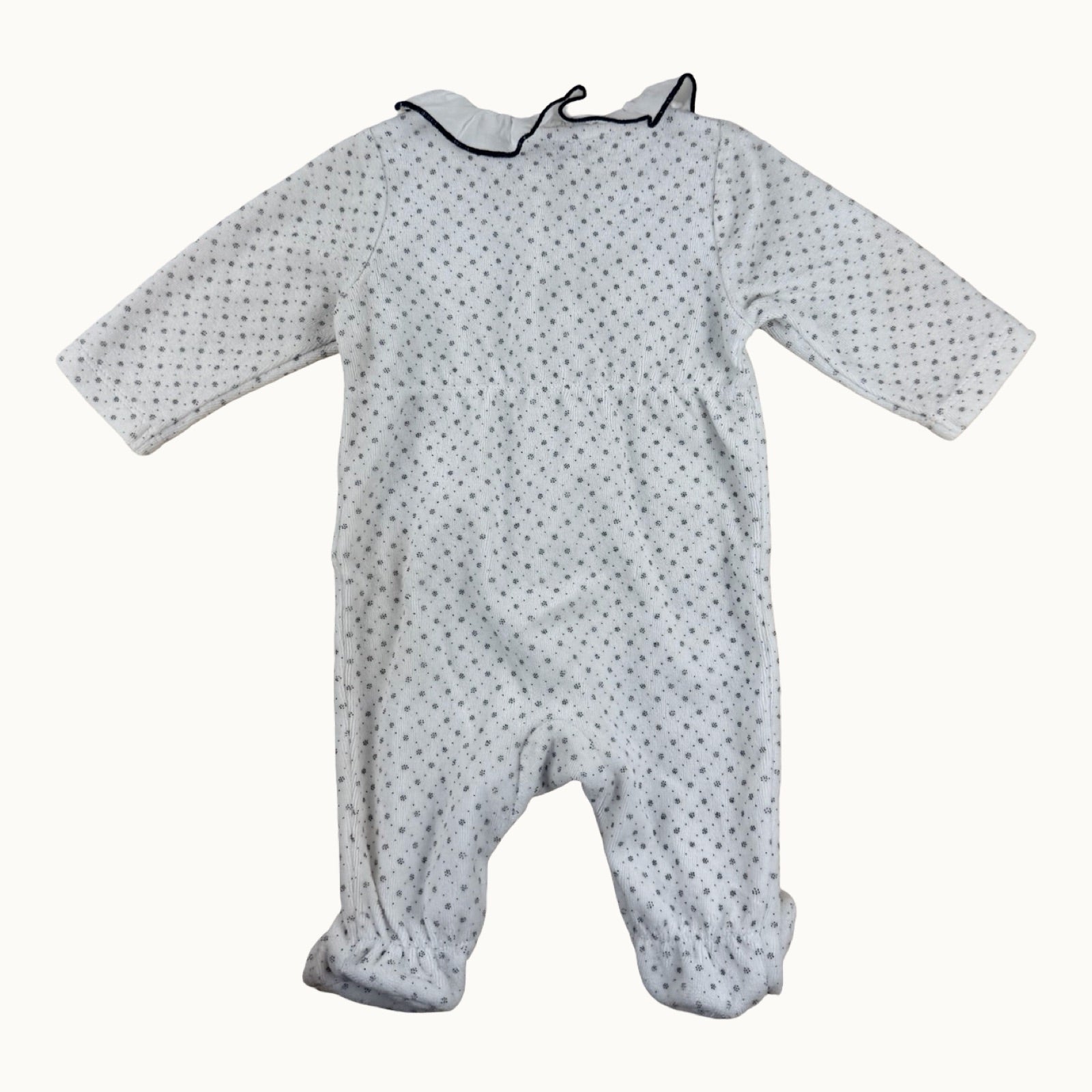 Pyjama en velours avec col Cyrillus - 1 mois