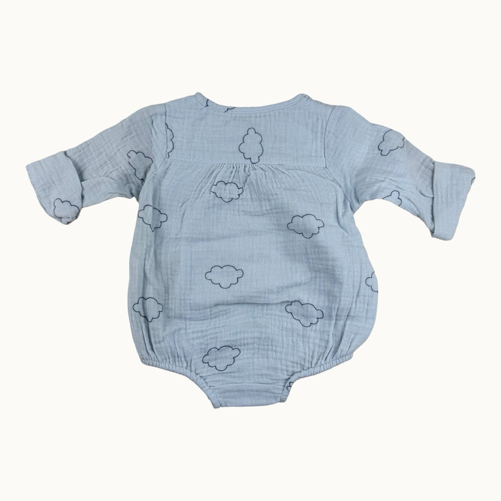 Barboteuse nuages en gaze de coton Vertbaudet - 1 mois