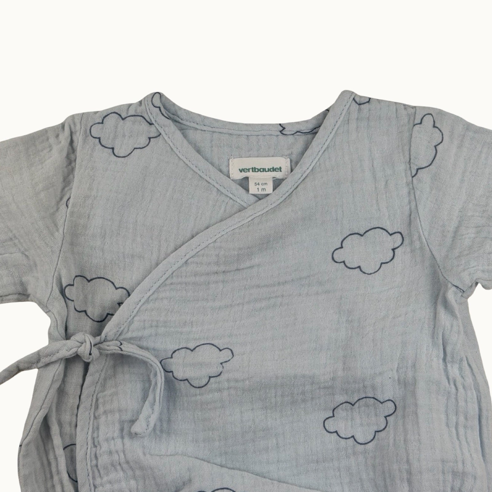Barboteuse nuages en gaze de coton Vertbaudet - 1 mois