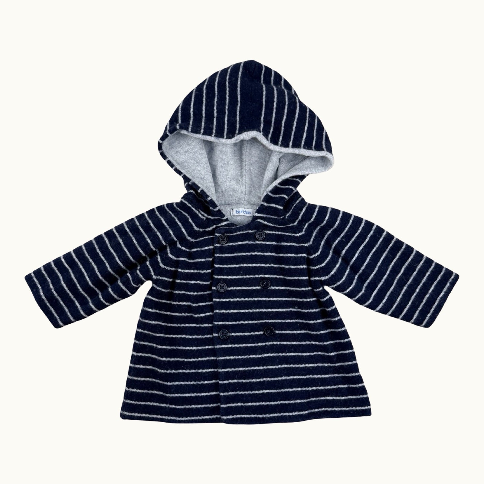 Veste en maille à capuche Bout'chou - 1 mois