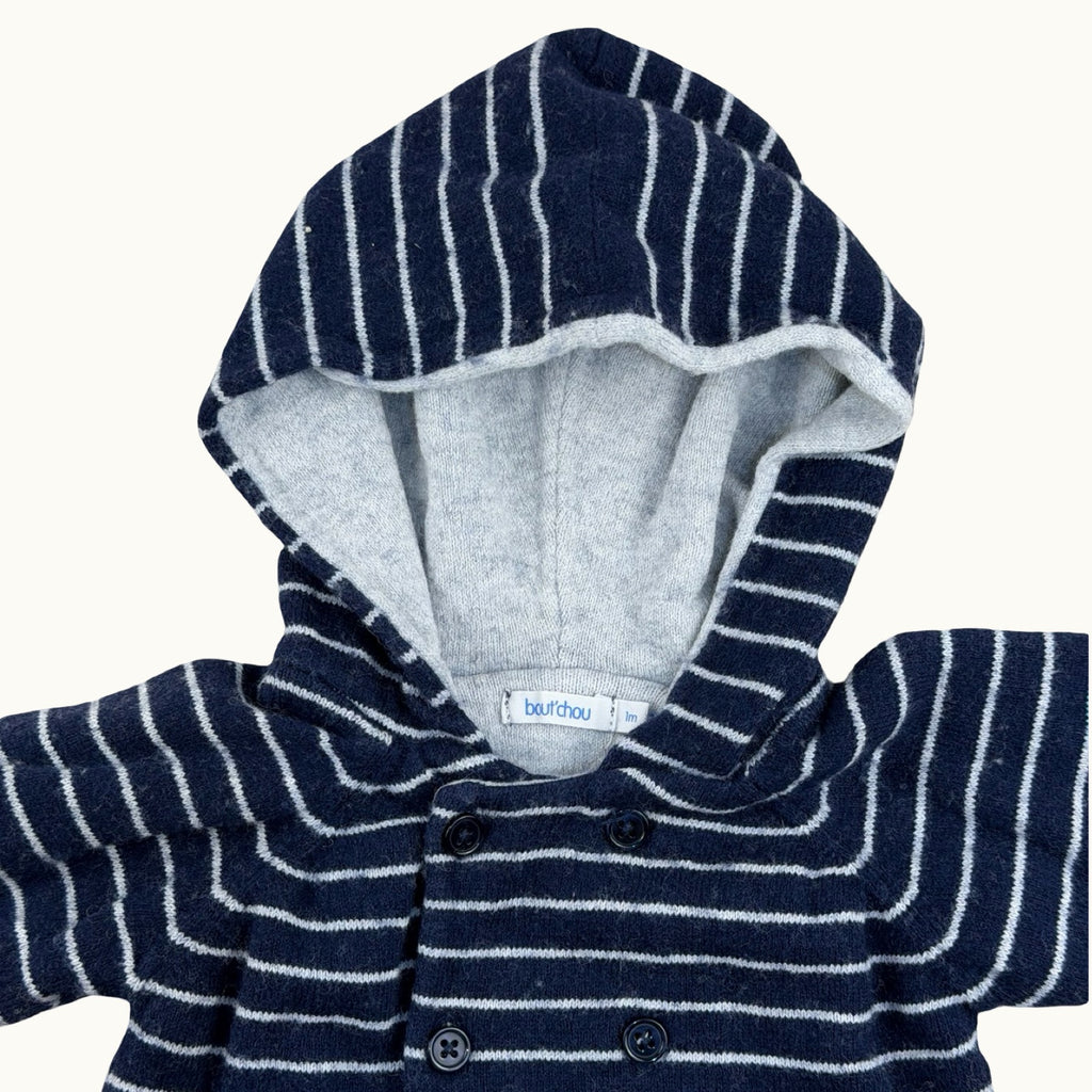 Veste en maille à capuche Bout'chou - 1 mois