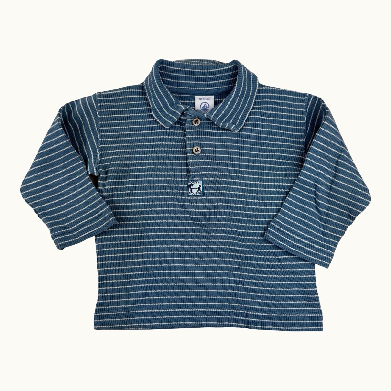 Polo manches longues Petit Bateau - 18 mois