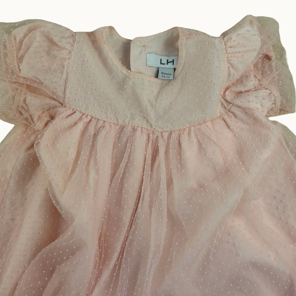Robe en tulle plumetis - 6 mois