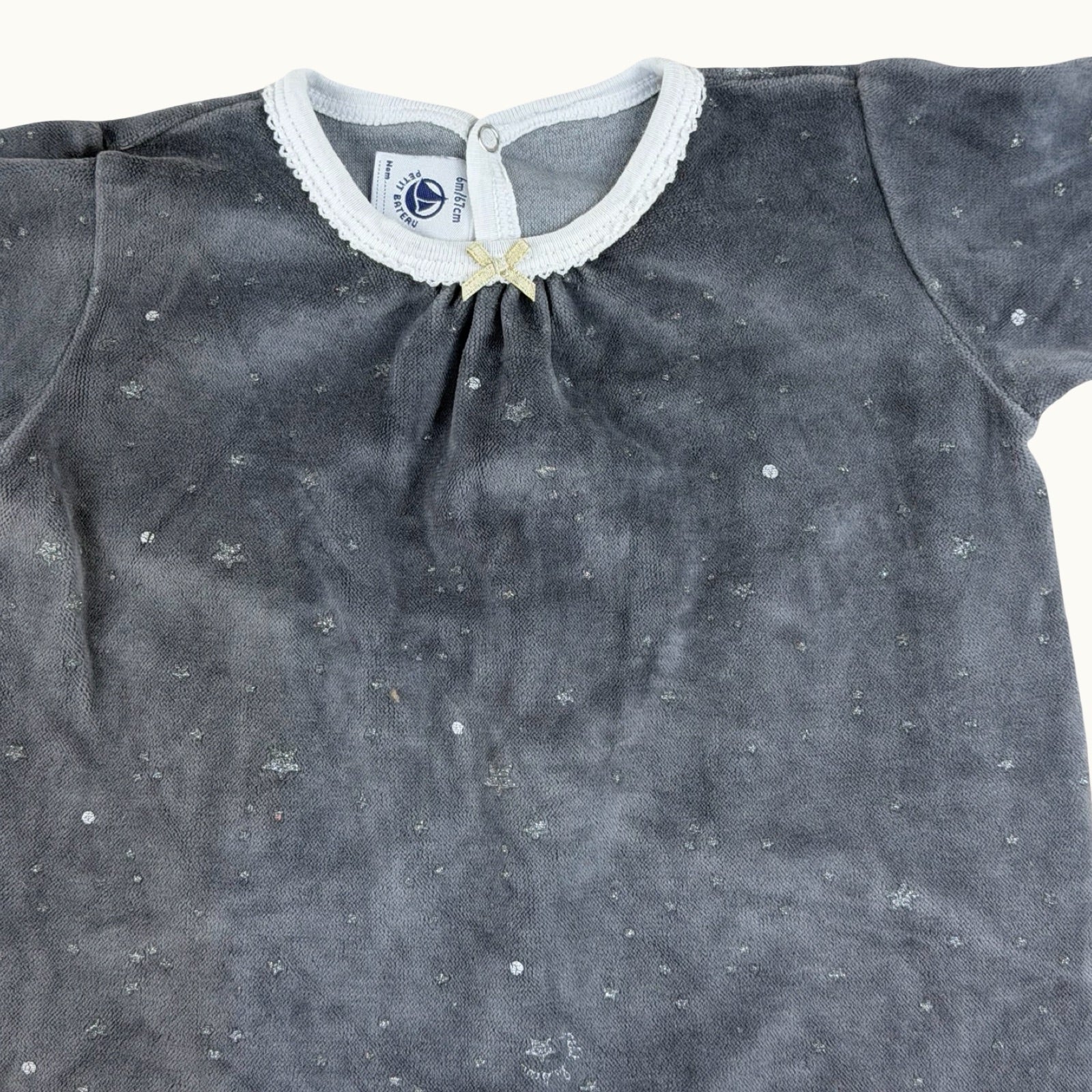 Pyjama en velours Petit Bateau - 6 mois