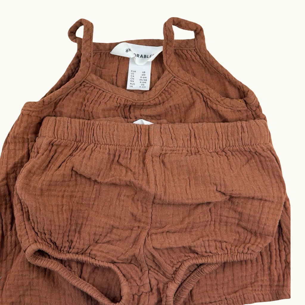 Ensemble en gaze de coton H&M - 6 mois
