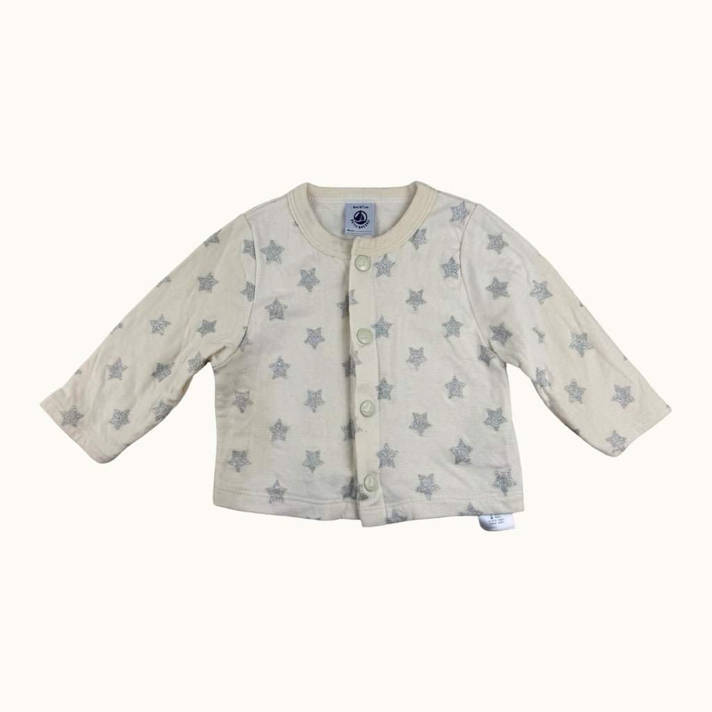 Cardigan étoiles pailletées Petit Bateau - 6 mois