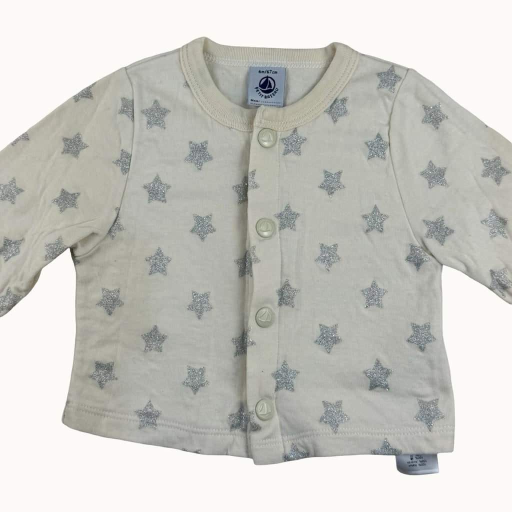 Cardigan étoiles pailletées Petit Bateau - 6 mois