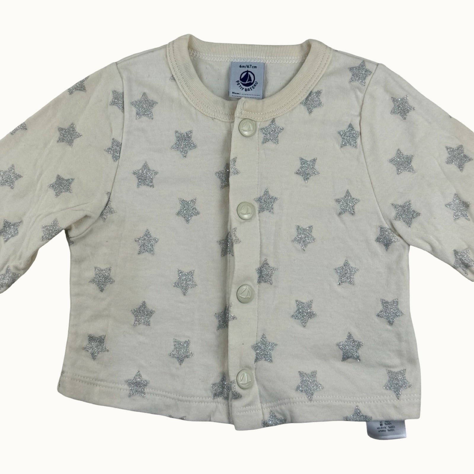 Cardigan étoiles pailletées Petit Bateau - 6 mois