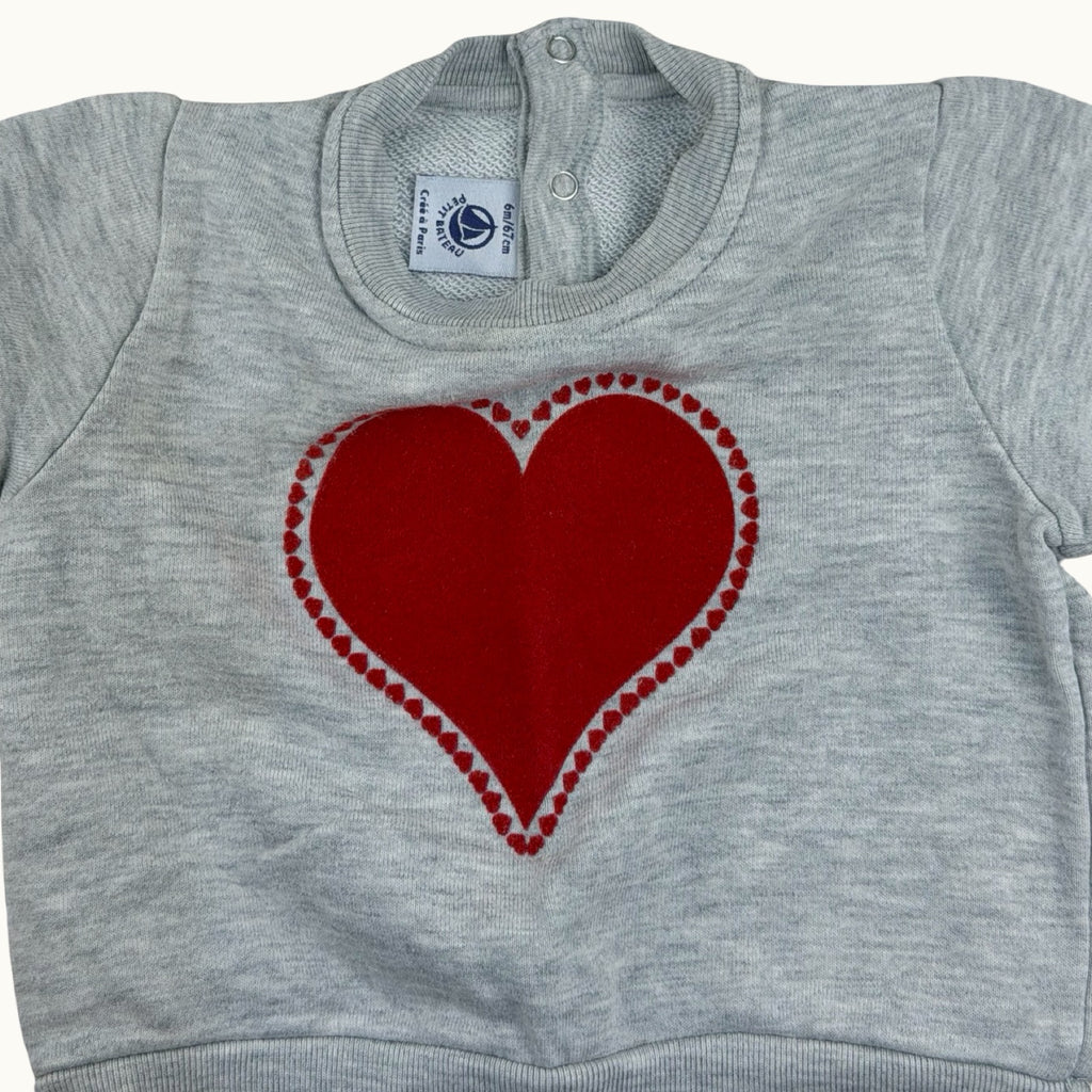 Pull avec coeur Petit Bateau - 6 mois