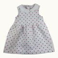 Robe imprimé coeurs et col - 6 mois