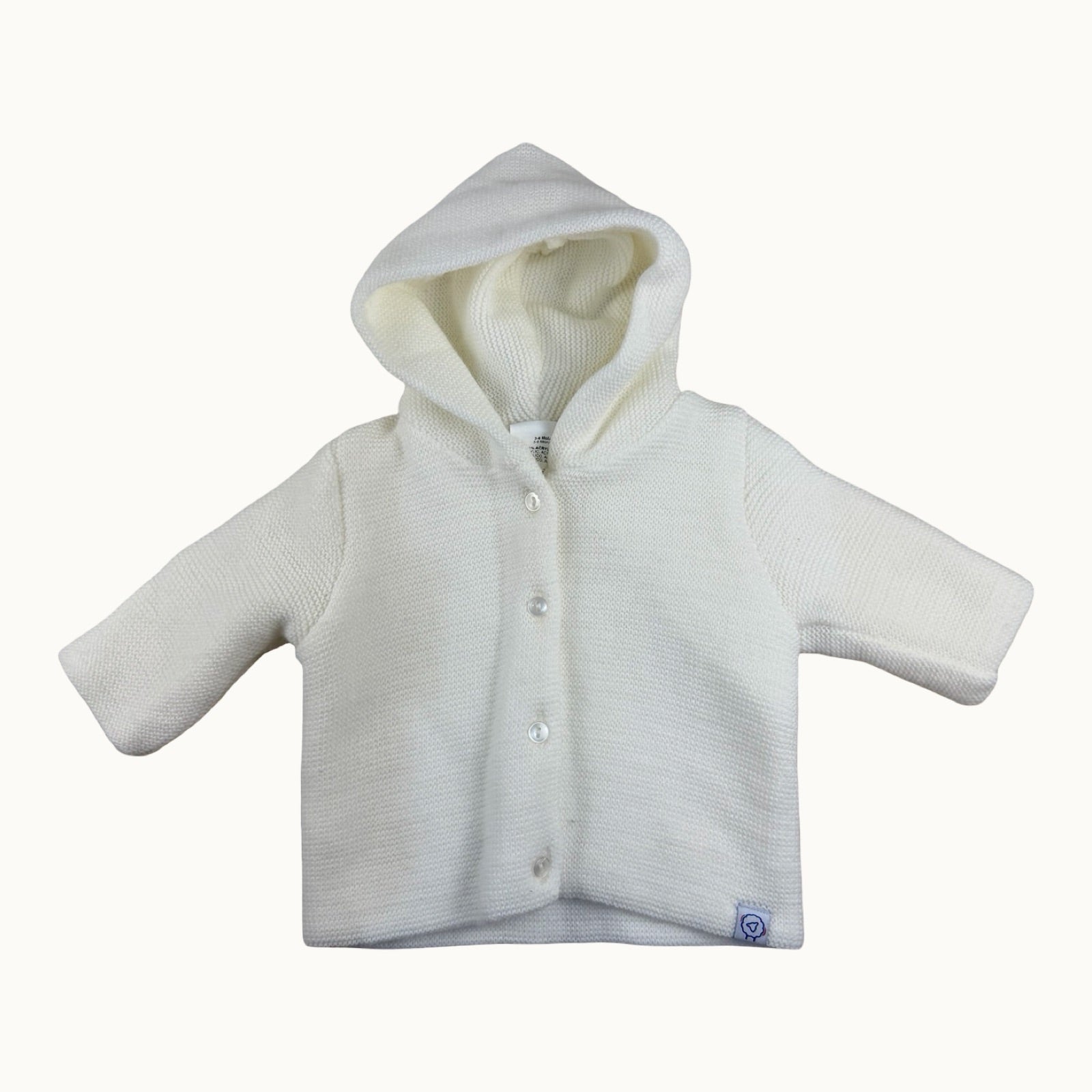 Gilet en maille avec capuche La manufacture de layette - 6 mois