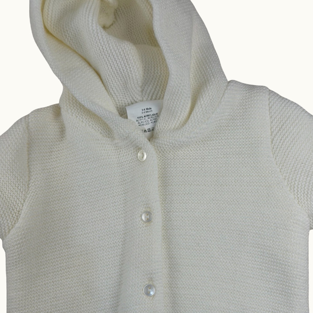 Gilet en maille avec capuche La manufacture de layette - 6 mois