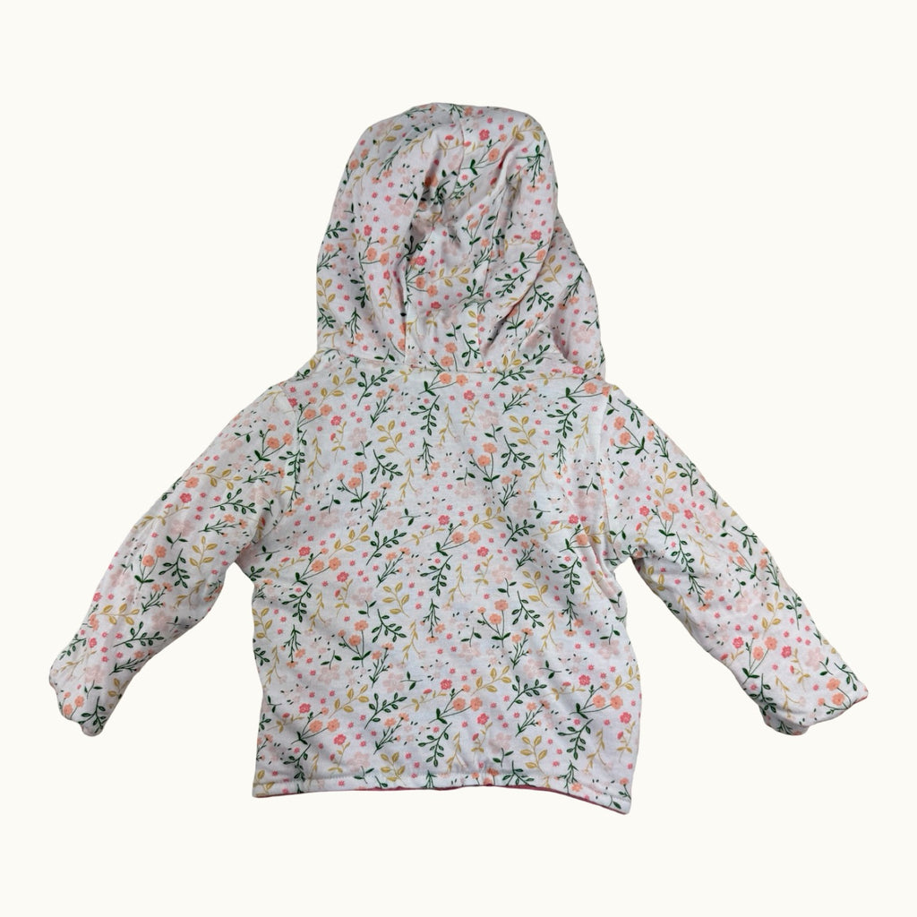 Veste à capuche fleurie et reversible - 6 mois