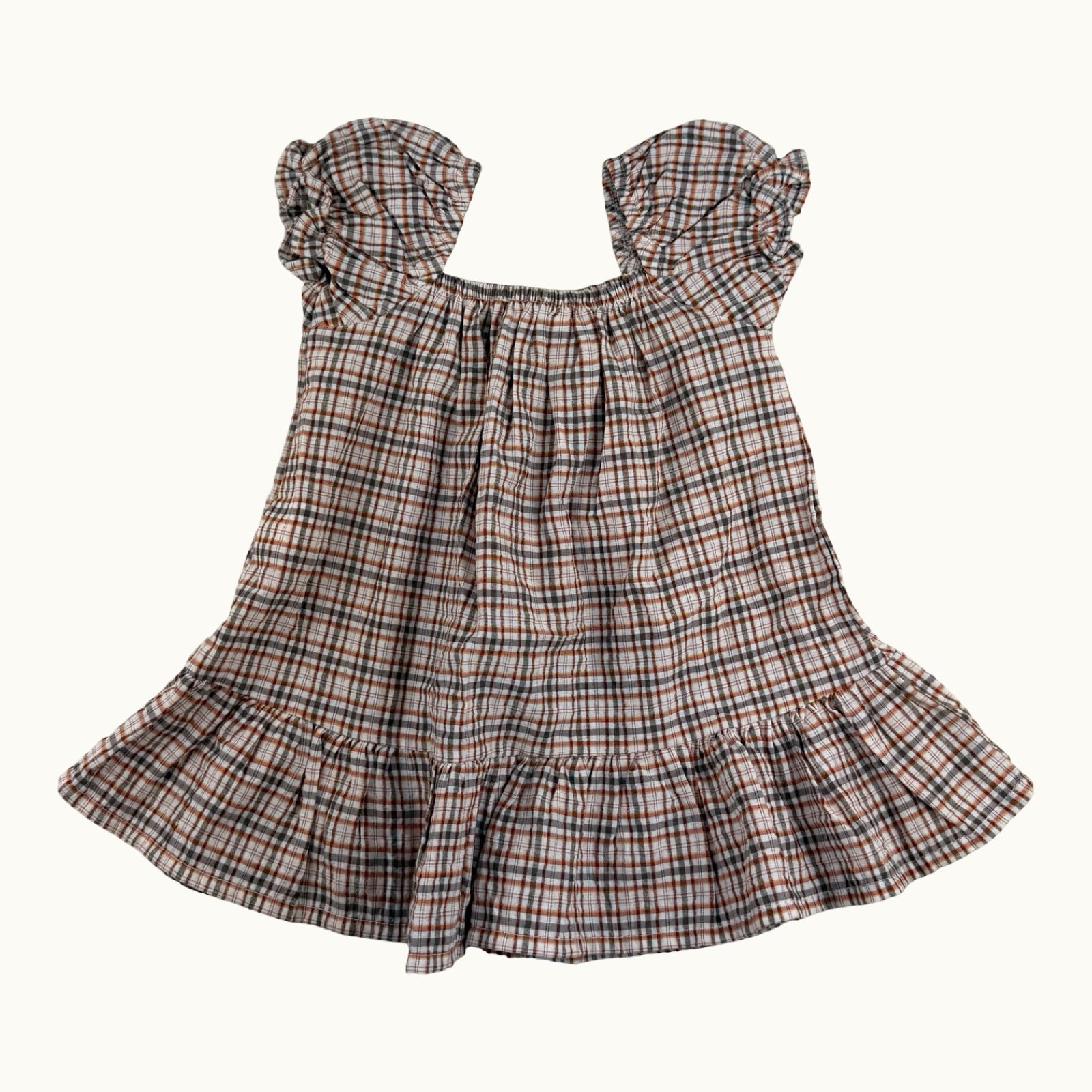 Robe à carreaux volantée - 9 mois