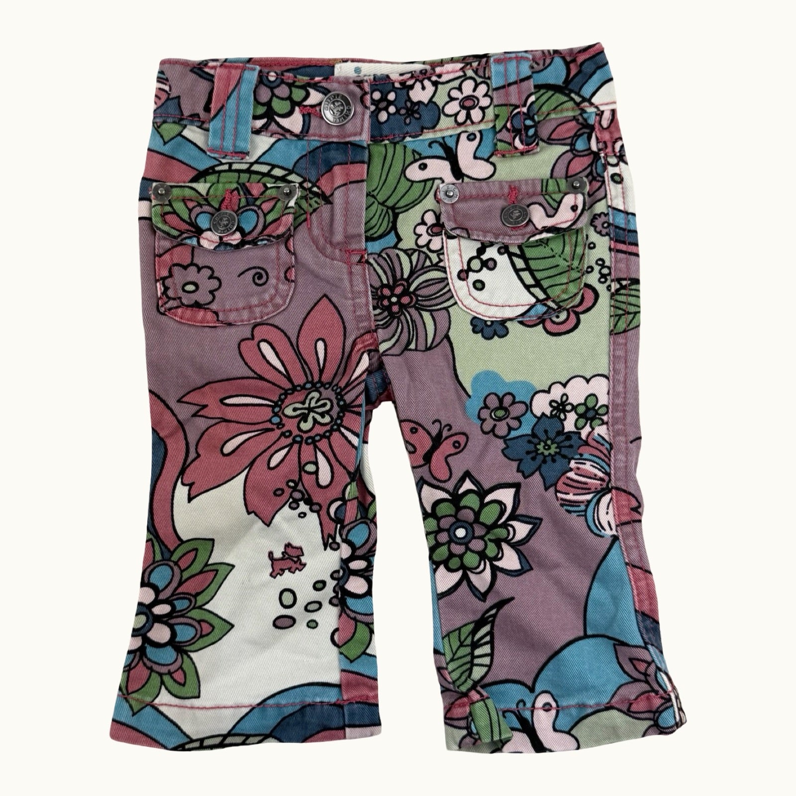 Jean imprimé fleuri vintage Chipie - 6 mois