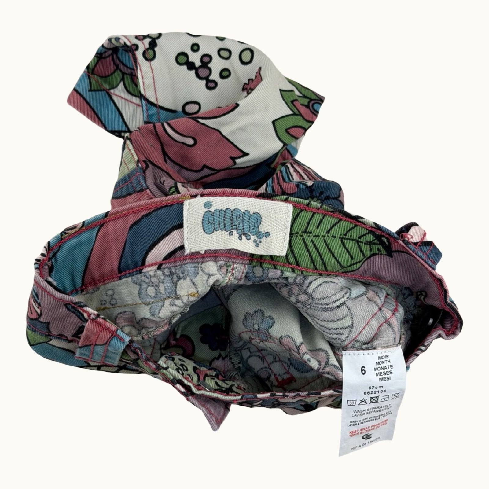 Jean imprimé fleuri vintage Chipie - 6 mois