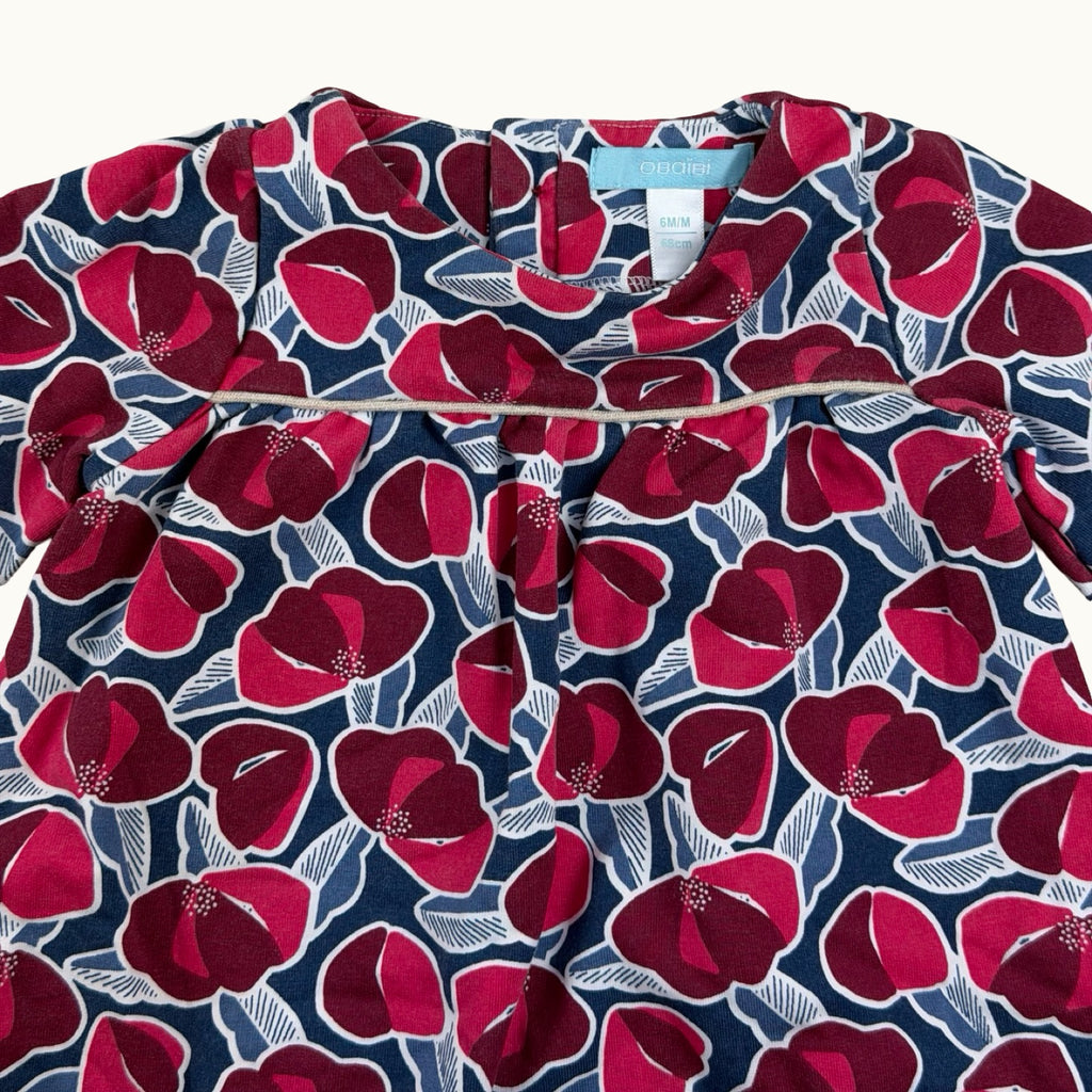 Robe imprimé fleurs Obaïbi - 6 mois