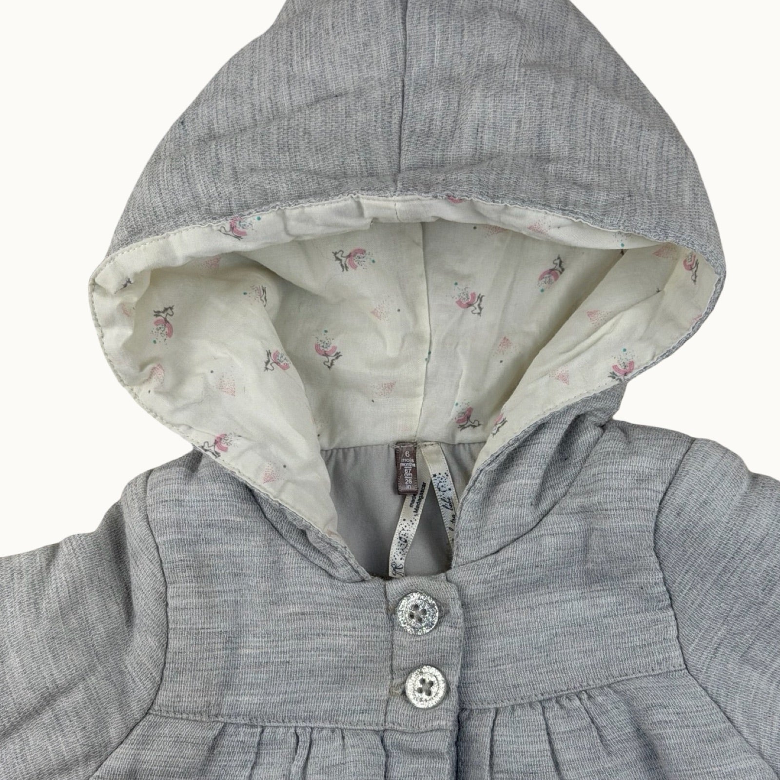Manteau à capuche licorne Orchestra - 6 mois