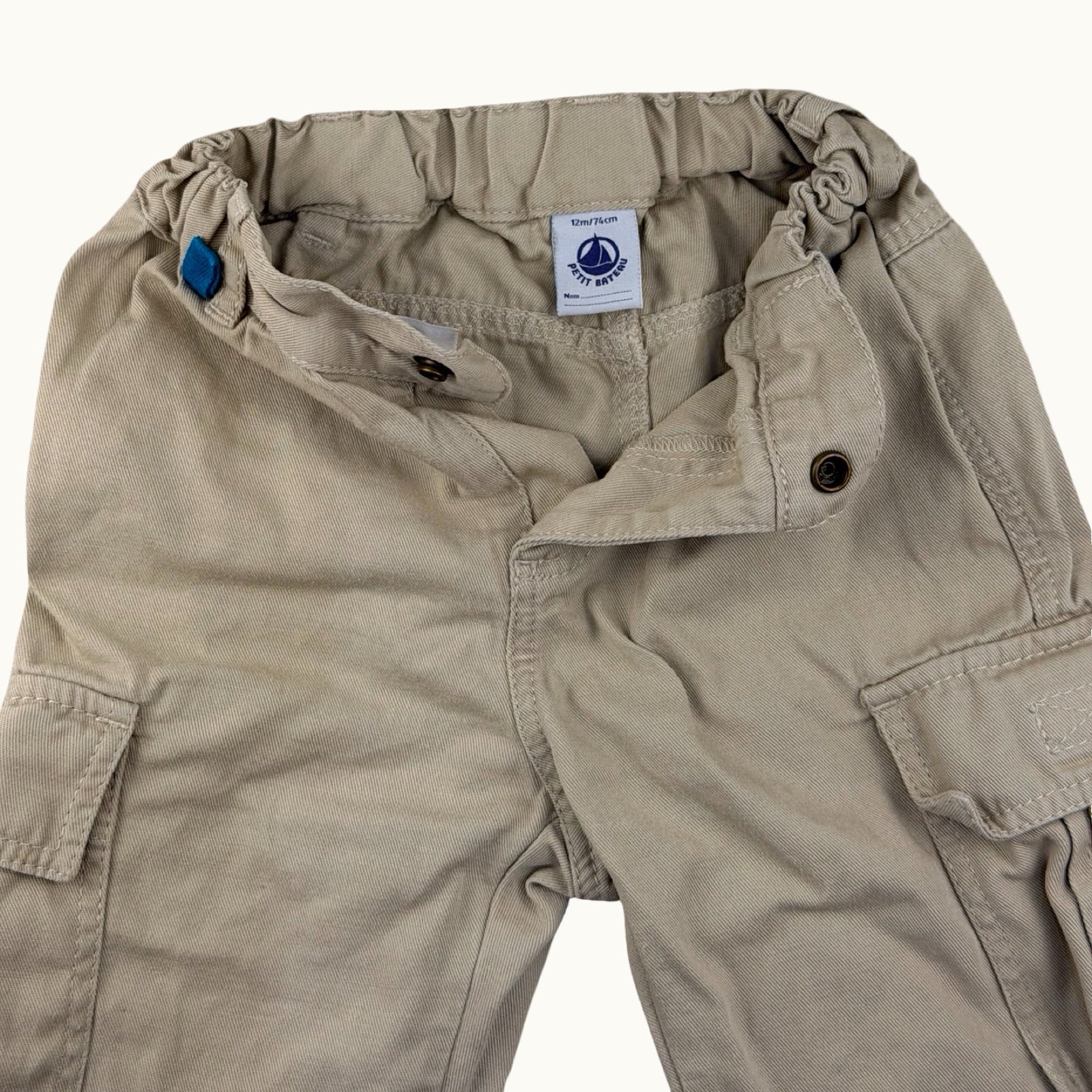 Pantalon cargo Peti Bateau - 12 mois