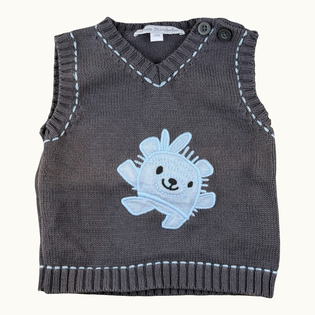 Pull sans manches tricot Kimbaloo - 3 mois