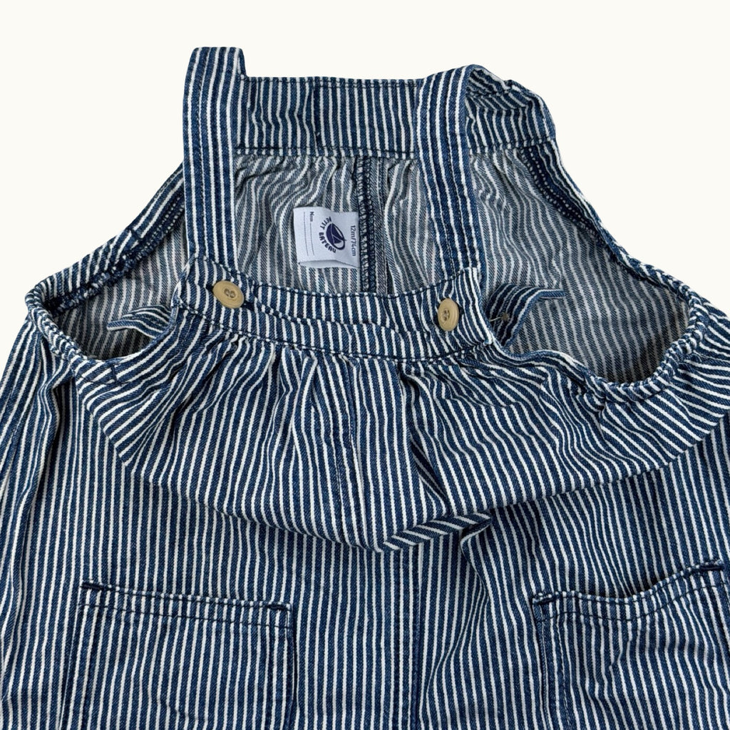 Salopette rayée Petit Bateau - 12 mois